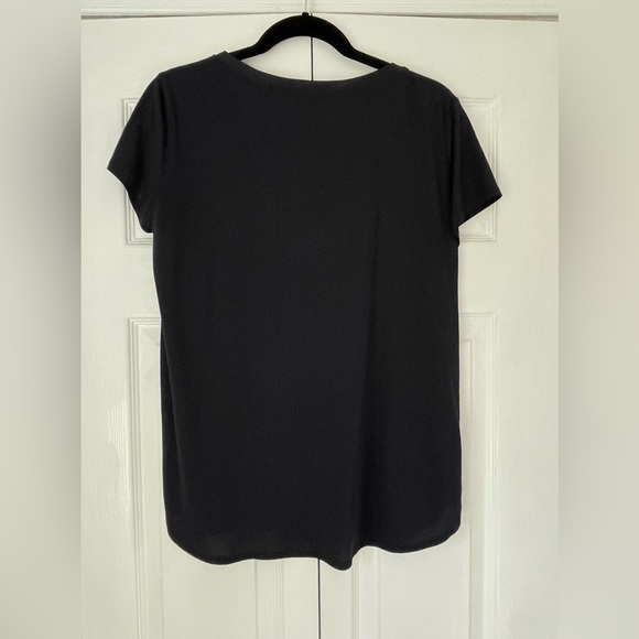 Anne Taylor navy pearl embellished tee - Picture 2 of 4